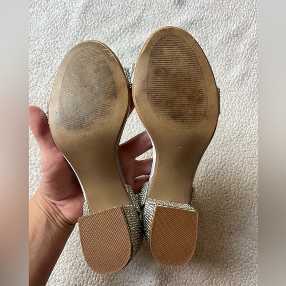 STEVE MADDEN MALIA RHINESTONE HEELS 8 WOMENS - Picture 3 of 9